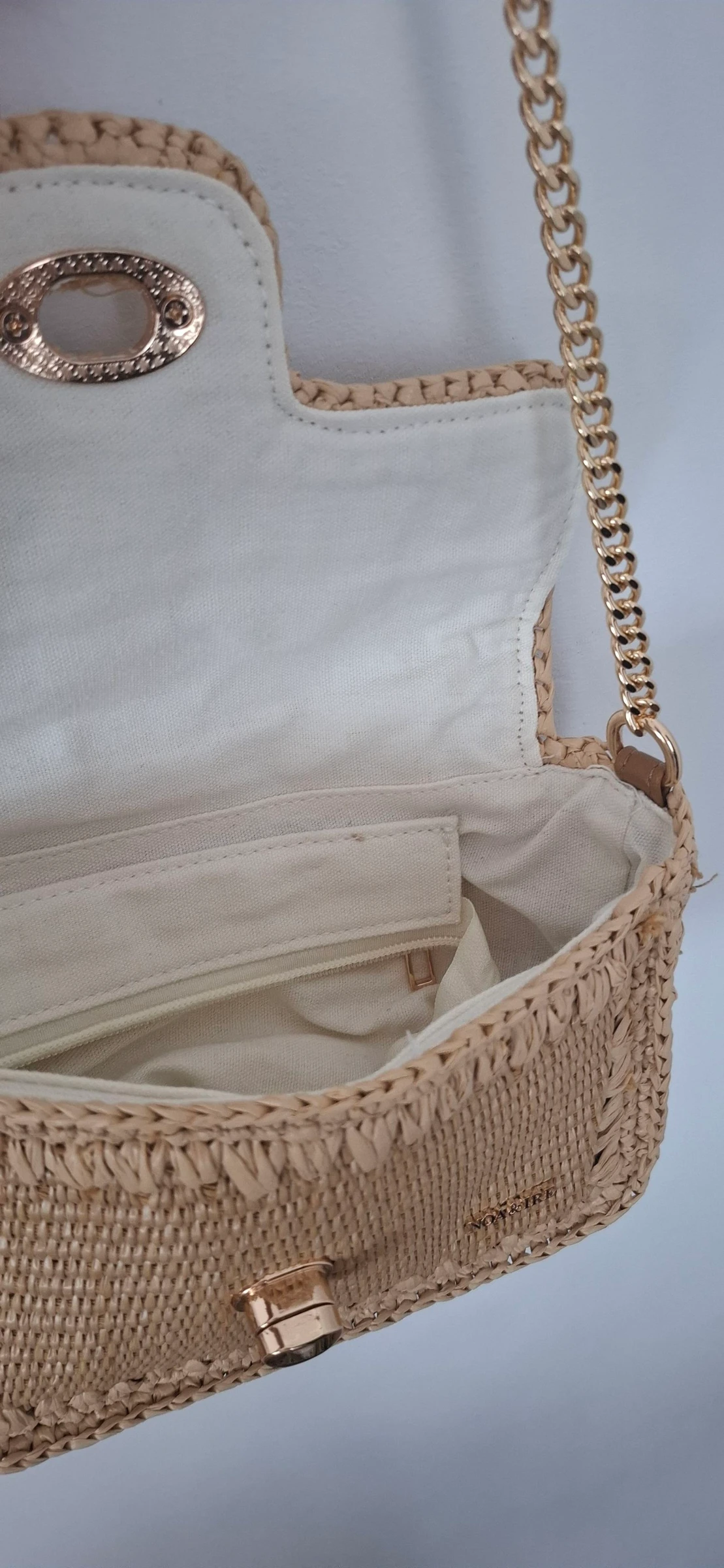 🤎 Sac à main bandoulière effet paille / jute – bohème chic – neuf – photo 7